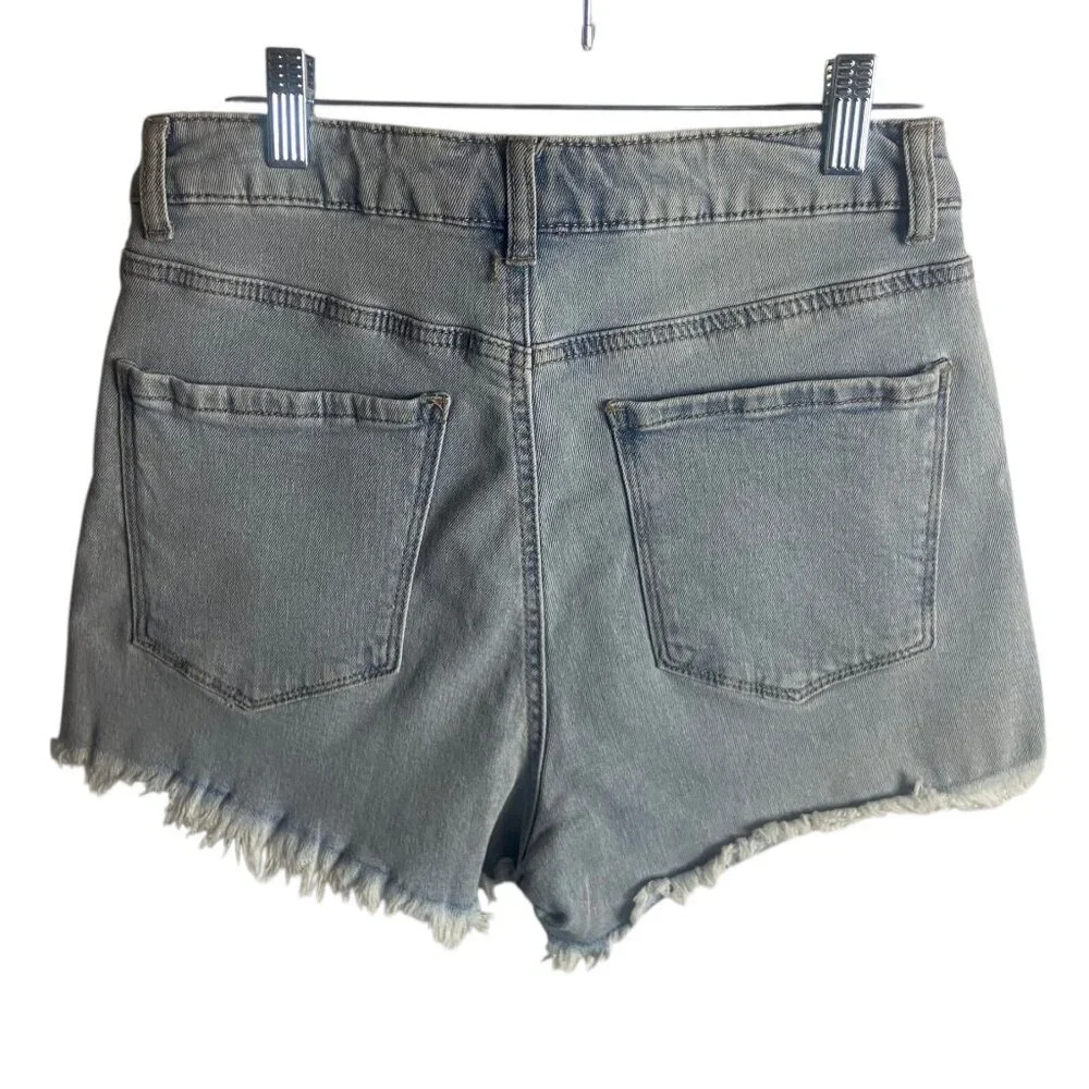 Banjara Size 5 Jean Shorts Embroidered Cherry Denim Cut Off Frayed Hem Festival